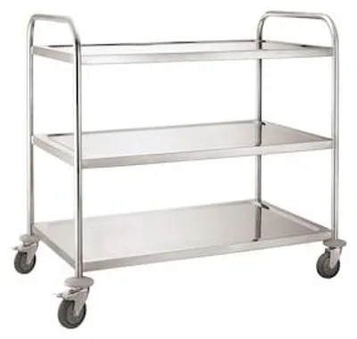 Imagen del producto de METRO PROFESSIONAL, carro de transporte, modelo GST1003, 85 x 52,6 x 94 cm, acero inoxidable, color plateado