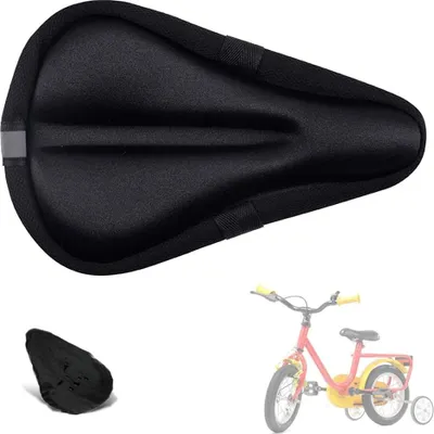 Produktbild von 'Liyamobu Kids Gel Bike Seat Cushion Cover for Boys & Girls, 9''x6'' Breathable & Extra Soft Memory Foam Children Bicycle Saddle Pad with Water&Dust Resistant Cover'