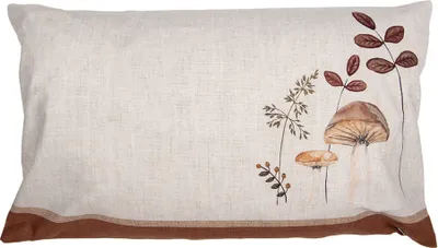 Produktbild von Clayre & Eef Kissenbezug 30x50 cm Beige Polyester Pilze