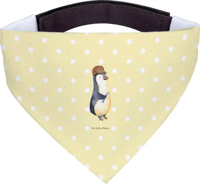 Produktbild von Mr. & Mrs. Panda Halstuch Wenn Papa es nicht reparieren kann, sind wir am Arsch - Gelb Pastell - Geschenk, Papi, Dad Bester Vater, Tuch, Muttertag, Für Hunde, Pinguin