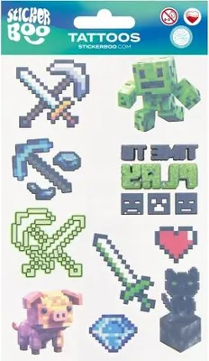 Produktbild von Pixel-Tattoo 10x18 cm STICKER BOO 540810