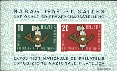 Produktbild von Briefmarken Schweiz 1959 Mi Block16 (kompl.Ausgabe) postfrisch NABAG 59