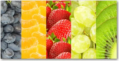 Produktbild von Tulup® Leinwandbild -100x50 cm - Wandkunst - Drucke auf Leinwand - Leinwanddruck  - Essen & Getränke - Mehrfarbig - Bunte Früchte