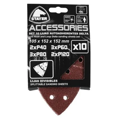 Immagine prodotto di Carta abrasiva per DELTA 150, 105 x 152 x 152 mm - grana 40-120, 10 pz