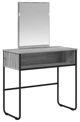 Zdjęcie produktu dla Toaletka vidaXL, szara, Sonoma, 81 x 40 x 131 cm, materiał drewnopochodny