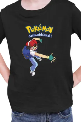 Obrázek produktu pro Dětské Triko Japan Manga Anime Comics Pokemon 014,  / Černá