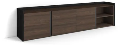 Immagine prodotto di Mobili TV effetto legno rovere scuro e nero 207x35x50cm