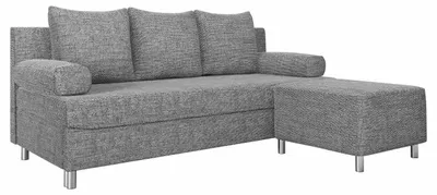 Produktbild von MIRJAN24 Schlafsofa Dover mit Bettkasten und Schlaffunktion, Bettsofa, Couch vom Hersteller (Sofa mit Polsterhocker, Farbe: Lawa 05)
