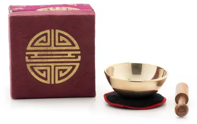 Produktbild von Mini-Klangschale - Set in Box mini violett/brokat longevity 5146