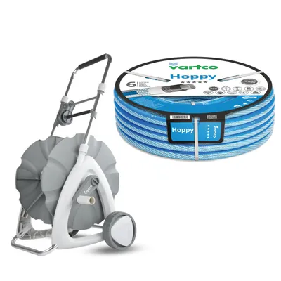 Produktbild von Gartenschlauchwagen + Gartenschlauch Vartco Hoppy 1/2" 30 m Agaplast