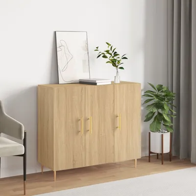 Produktbild von vidaXL Sideboard Sonoma-Eiche 90x34x80 cm Holzwerkstoff