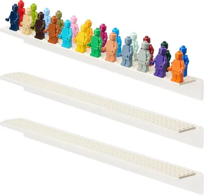 Obrázok produktu pre Sada troch nástenných políc na minifigúrky – nástenný stojan na 72 figúrok