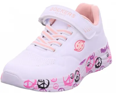 Produktbild von Dockers by Gerli Kinderschuhe Mädchen Halbschuhe Klett Klettschuh Weiß, Schuhgröße:31 EU