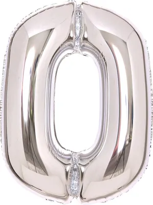 Image de AMSCAN 9913225 Ballon en plastique XL chiffre 0 - 63 cm, argenté
