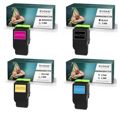 Produktbild von Evoke kompatibler Toner für Xerox C310 C315 006R04360 4x CMYK:Schwarz,Cyan 2000,Magenta 2000,Gelb 2000 9000 Seiten C310 C315