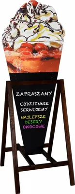 Obrázok produktu pre Zákaznícka zátka reklamný stojan drevená tabuľa reklamná tabuľa reklamné tabule; hnedý dezert