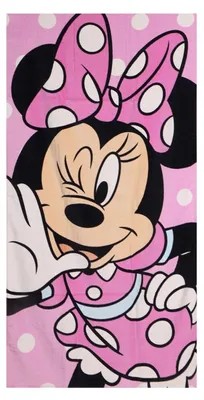 Obrázok produktu pre Plážový uterák s motívom Disney Minnie, vyrobený z bavlny