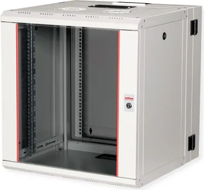 Obrázek produktu pro ROLINE 26.21.0012, Nástěnný regál, 12U, 50 kg, Zámek, Kolejnice racku, 34,9 kg