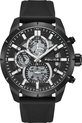 Produktbild von POLICE Herrenuhr Quarzuhr schwarz onesize Herren 45 PEWJQ0058701, PEWJQ0058703