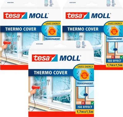 Produktbild von TESA Wärmedämmfolie für Fenster 1,7mx1,5m x3Stk