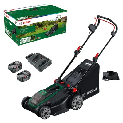 Image de Tondeuse à gazon sans fil ROTAK18V2-43 - BOSCH - avec 2 batteries 4,0Ah - chargeur - 06008B9L00