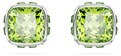 Produktbild von Swarovski Birthstone Ohrstecker August, Grüne und Rhodinierte Ohrringe mit Strah