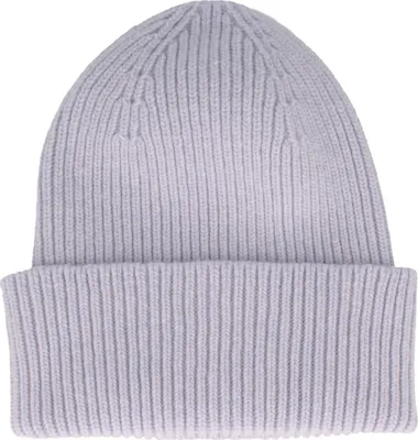 Produktbild von Strickmütze mit Umschlag aus feiner Wolle von Hut-Breiter, blau, Gr. Einheitsgröße
