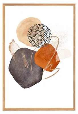 Image de Tableau mural encadré forme moderne 65x97 cm, Tableau mural moderne pour décoration intérieure