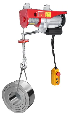 Obrázok produktu pre Elektrické navijaky, napätie 220V, výkon 1400W, výška zdvihu 10 metrov, nosnosť jedného lana 400 kg, diaľkové ovládanie s káblom