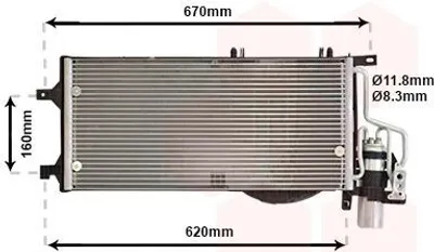 Image de VAN WEZEL CONDENSATEUR CLIMATISATEUR avec sécheur
