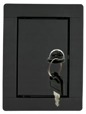 Produktbild von Mimet Revisionstüren Metall Schwarz abschließbar 15x20 cm