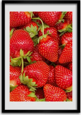 Produktbild von Bild - Bilderrahmen - Foto - 70 cm x 100 cm - MDF - Rahmen - Wandkunst - Erdbeeren