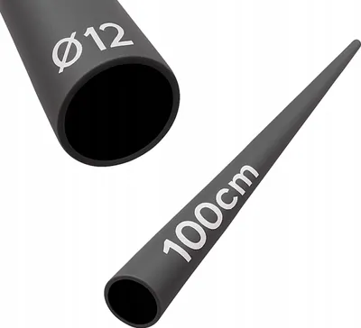 Obrázok produktu pre Rúrka - Oceľová rúrka - 100 cm - ⌀ 12 mm - Čierna - Práškovo lakovaná - Schodiskové zábradlie - Výplň zábradlia