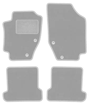 Obrázok produktu pre Velúrové autokoberce pre: Peugeot 307CC 2003-2008 (kabriolet) – sada 4 ks, sivé, na mieru – Wielganizator OSLO