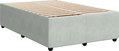 Produktbild von Bettgestell ohne Matratze Hellgrau 120x200 cm Samt
