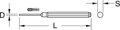 Produktbild von KS TOOLS 162.2254 Splinttreiber