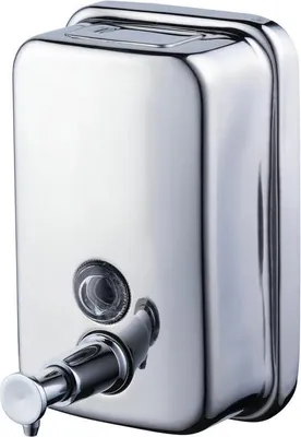 Produktbild von Manuelle Edelstahl Flüssigseifenspender - Wandmontage - 500ml - Chrom - Edelstahl