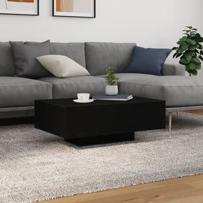 Produktbild von Couchtisch mit LED-Leuchten Schwarz Eiche 85x55x31 cm, Couchtische DesignMöbel Neu