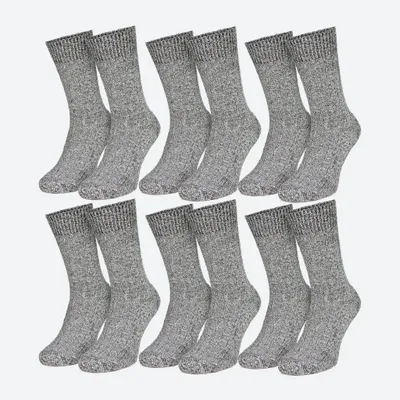 Produktbild von Black Snake 6 Paar Norwegersocken Damen Herren, Frotteesohle - 43/46 - Anthrazit