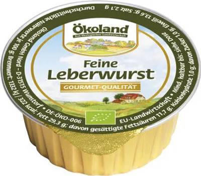 Produktbild von ÖKOLAND Feine Leberwurst Gourmet-Qualität 0% - 50g