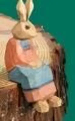 Produktbild von Osterdekoration Osterhase sitzend geschnitzt Höhe 7cm NEU