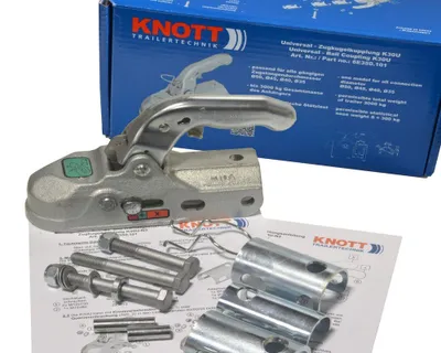 Produktbild von 1 x Knott Kugelkupplung K30U Universal 3000 kg Ø 35,40,45 und 50 mm Bohrung 12,5 mm