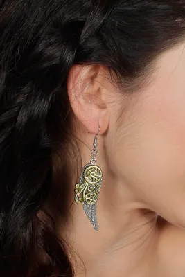 Produktbild von Ohrringe Flügel Steampunk