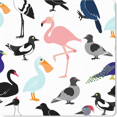 Produktbild von MuchoWow® Mauspad Mousepad Muster - Vogel - Flamingo 30x30 cm - Mousepads - Maus Mat - Pad - Mausunterlage - Gaming