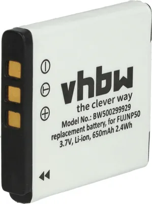 Produktbild von vhbw Akku kompatibel mit Pentax Optio S12, S10, VS20 Kamera (650 mAh, 3,6 V, Li-Ion)