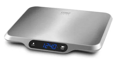 Immagine prodotto di Bilancia da cucina digitale da 30 kg con funzione HOLD, piano di pesatura extra large in acciaio inossidabile (30 x 22 cm), precisione di 2 g, display LCD, tara