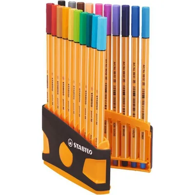 Produktbild von Fineliner - STABILO point 88 ColorParade - 20er Tischset in anthrazit/orange - mit 20 verschiedenen Farben
