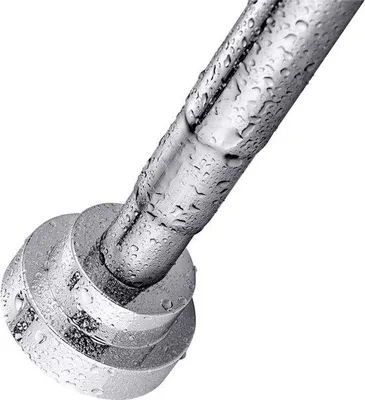 Image de Unyqoos® : Tige télescopique en acier inoxydable – Barre de douche et de rideau réglable de 65 à 100 cm, sans perçage, antirouille, antidérapante, idéale pour la salle de bain, les placards, les fenêtres et les portes