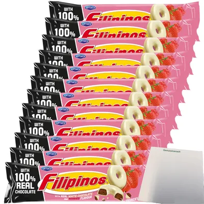 Produktbild von Filipinos Berries White Chocolate VPE (12x118g Packung) + usy Block