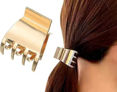Produktbild von EDIBAZZAR | Gold Haarspange Metall klein